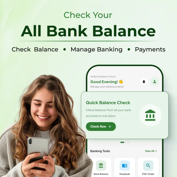 Check your all bank balance — check balance, manage banking, payments